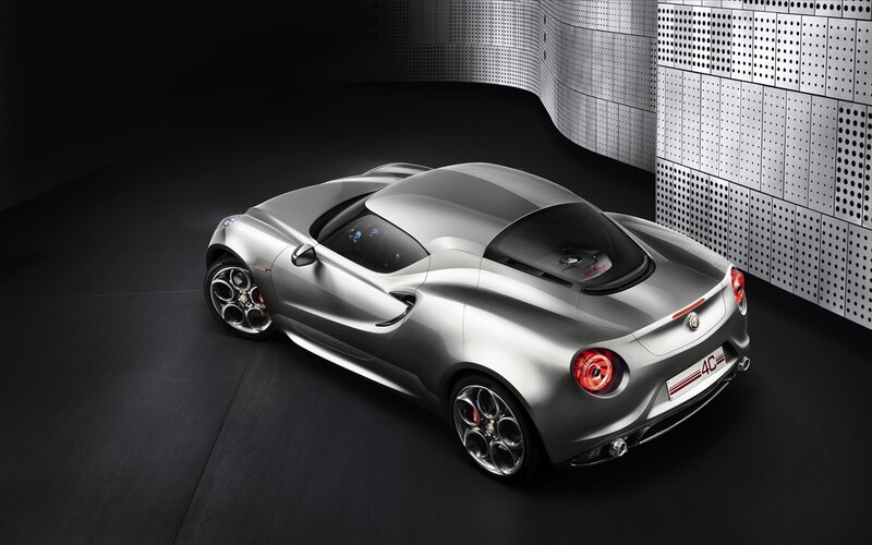 Silver Alfa Romeo sports car