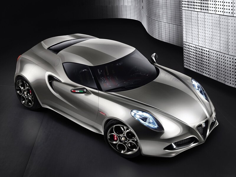 Silver Alfa Romeo sports car