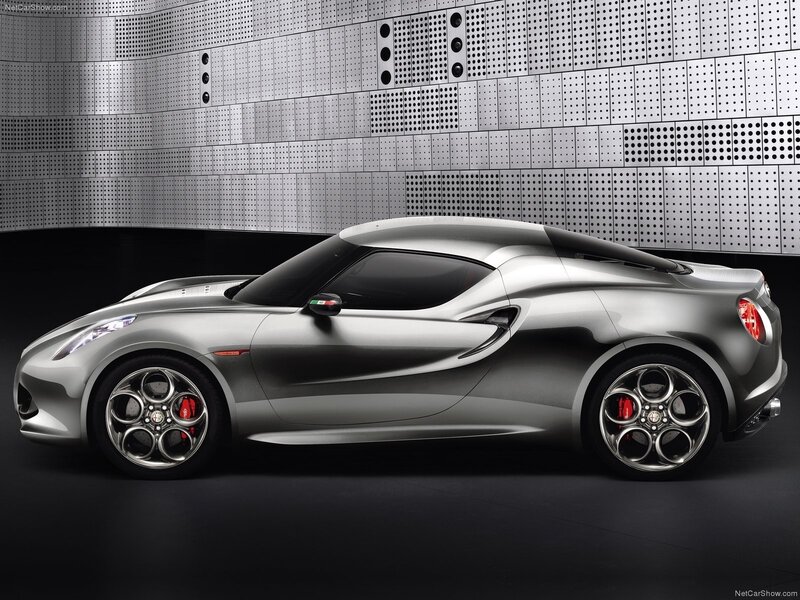 Silver Alfa Romeo sports car