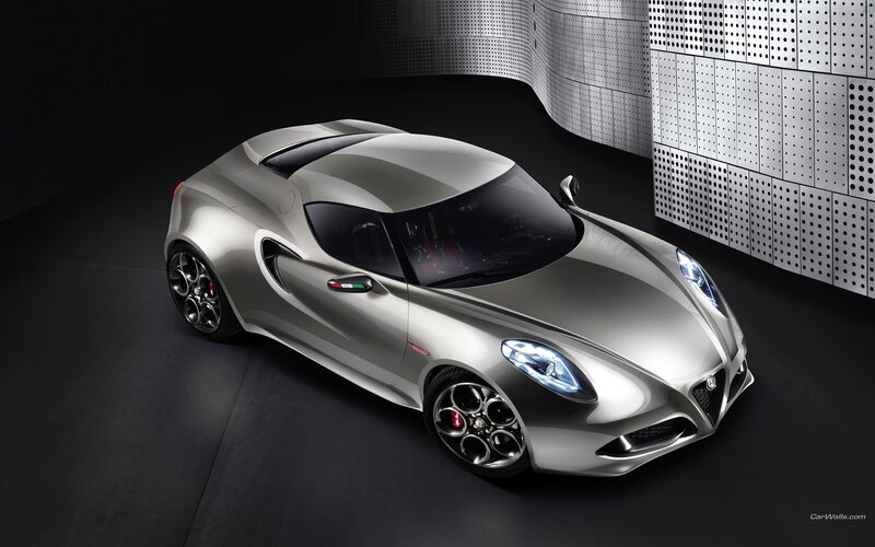 silver alfa Romeo sports car