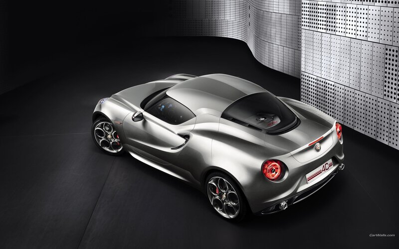 Silver Alfa Romeo sports car