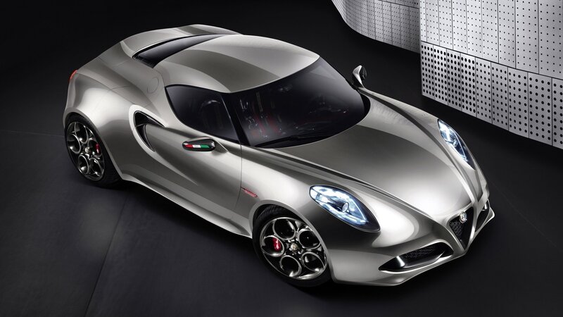 Silver Alfa Romeo sports car