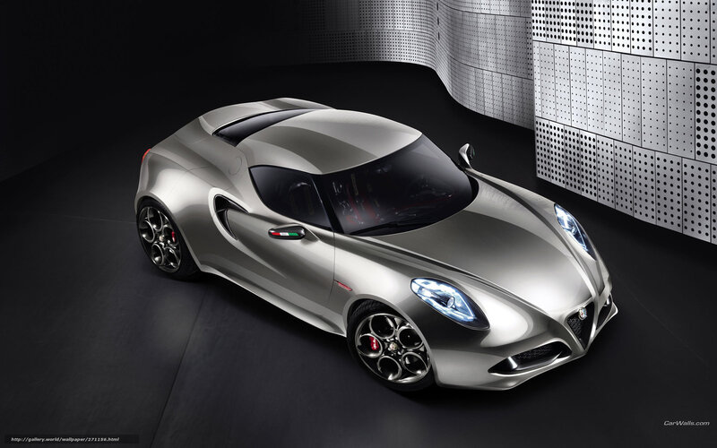 Silver Alfa Romeo sports car
