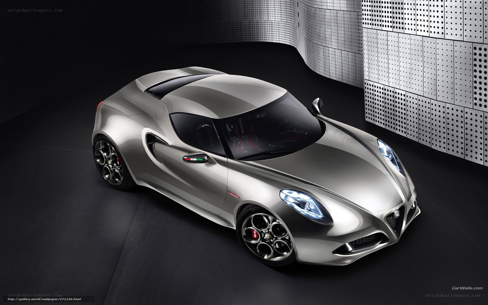 Silver Alfa Romeo sports car