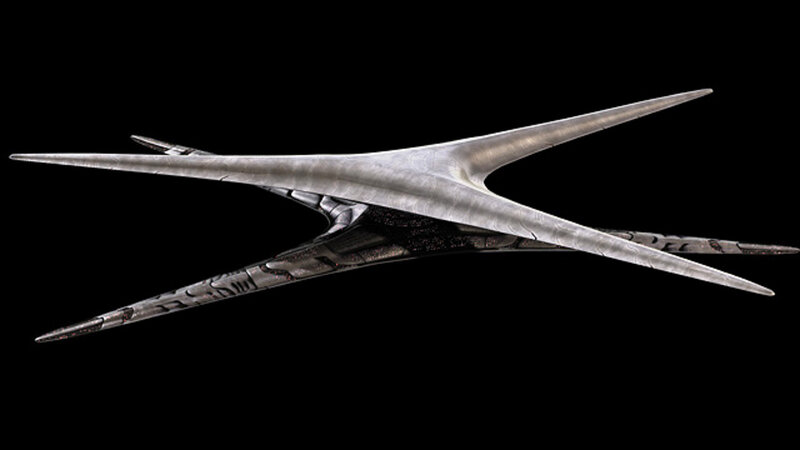 Silver Alien Spacecraft