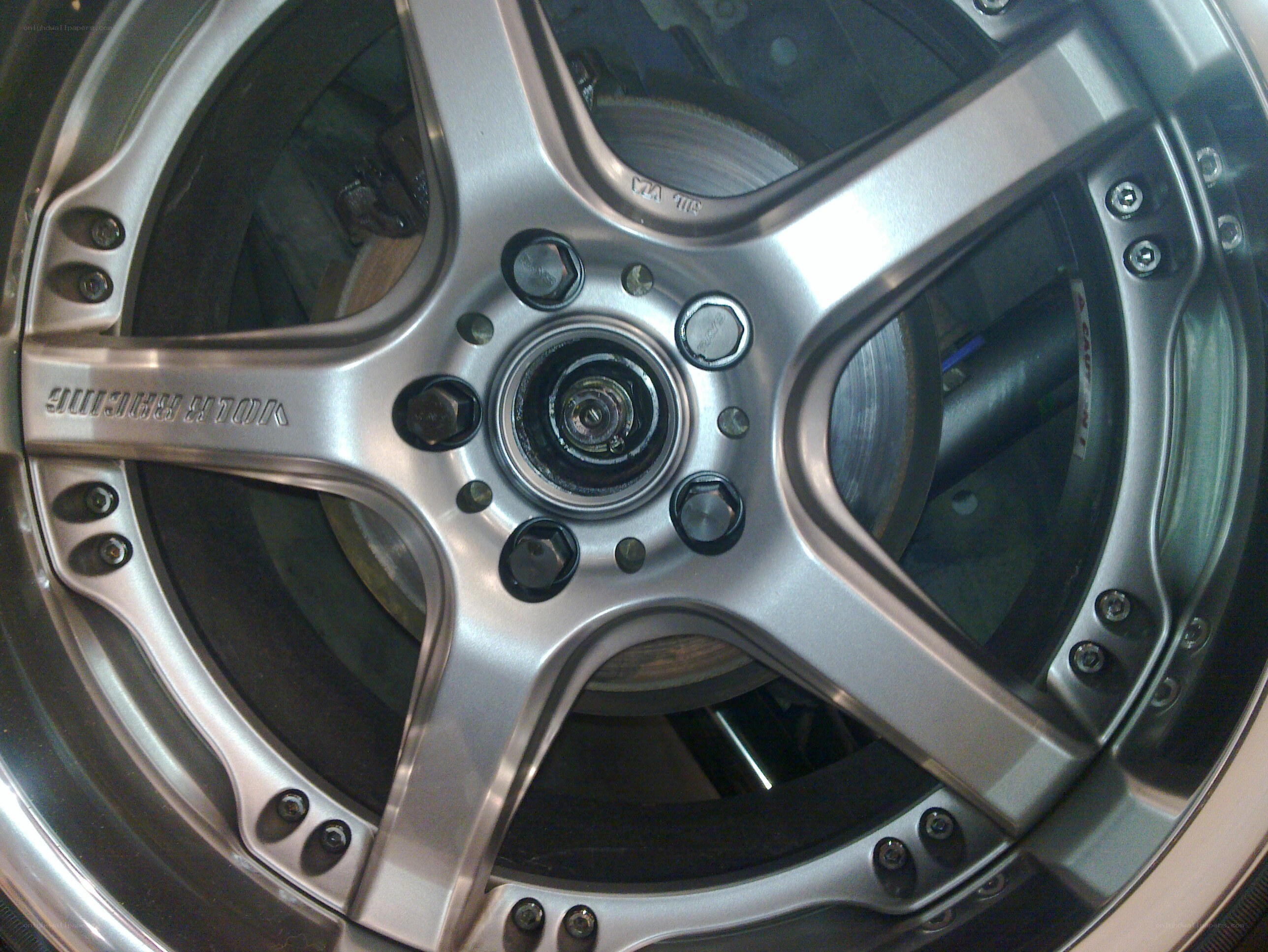 silver alloy wheel close-up