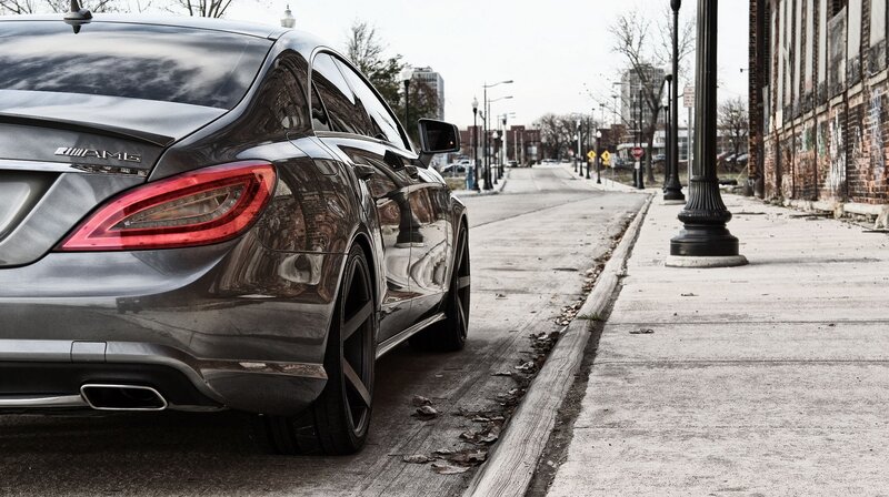 Silver AMG Sedan — Gray
