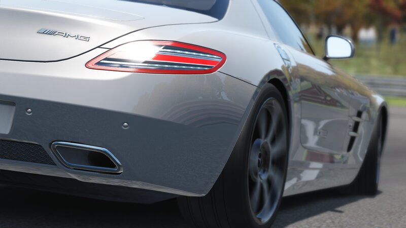 Silver AMG Sports Car