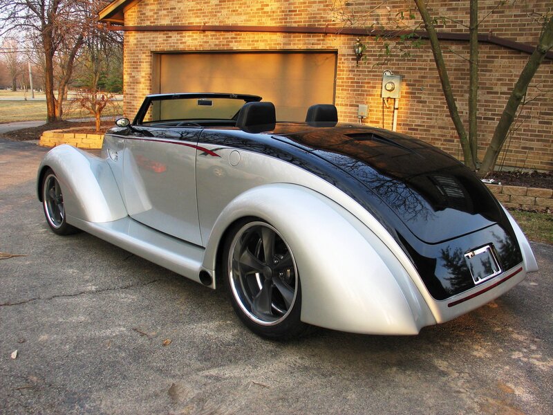 Silver and Black Convertible