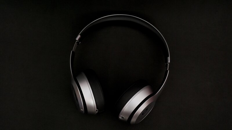 Silver and Black Headphones — Minimalist