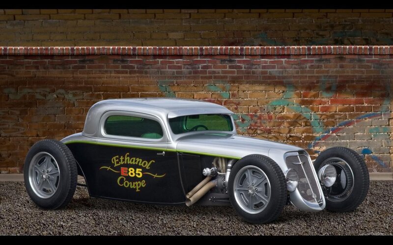 Silver and Black Hot Rod