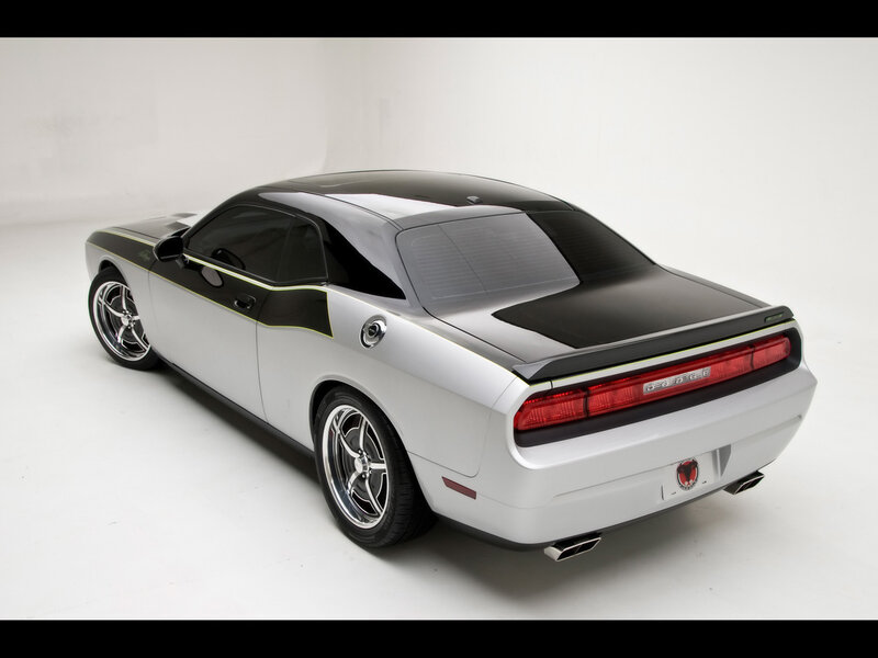 Silver and Black Muscle Car — White