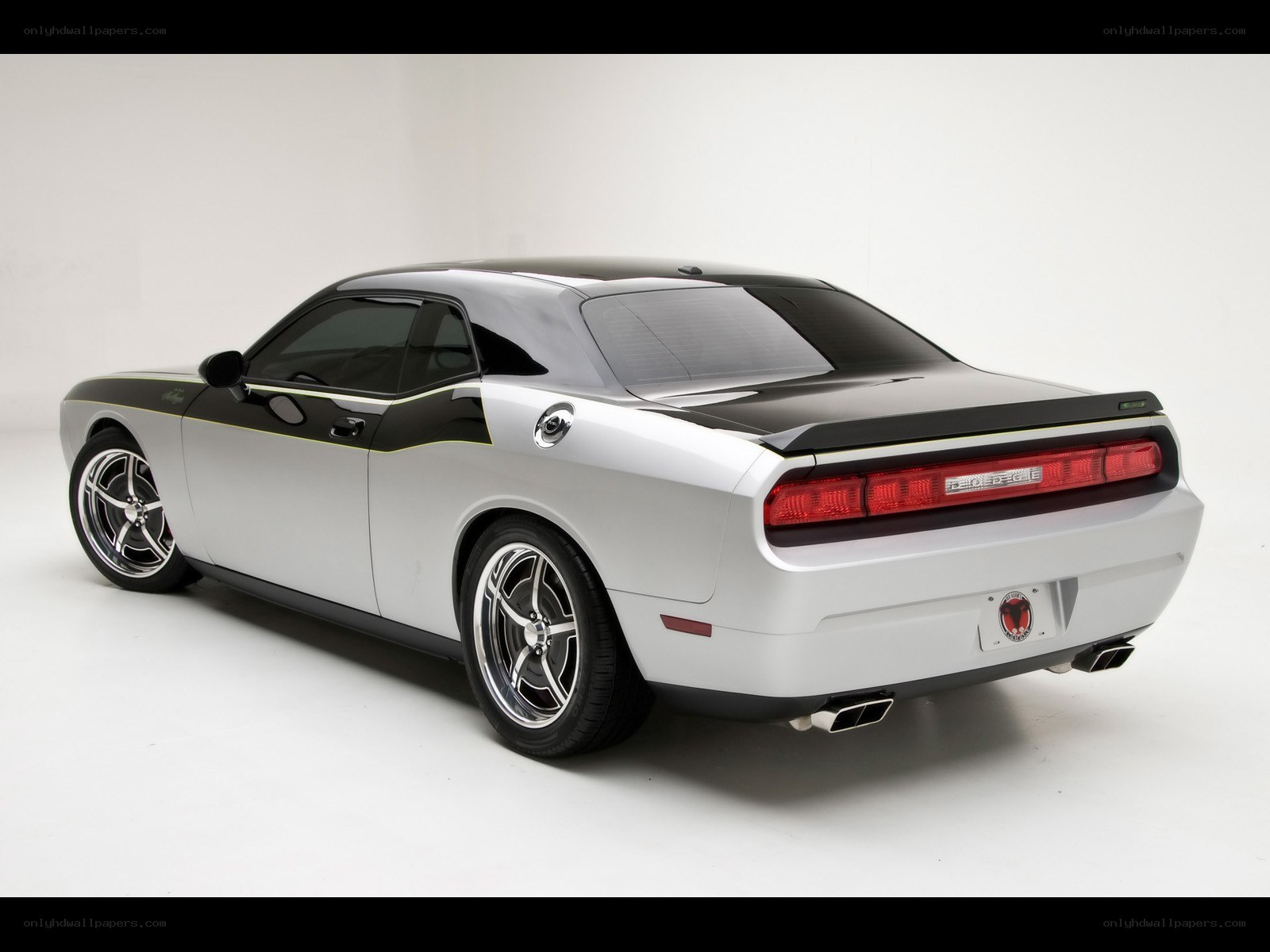 silver and black muscle car