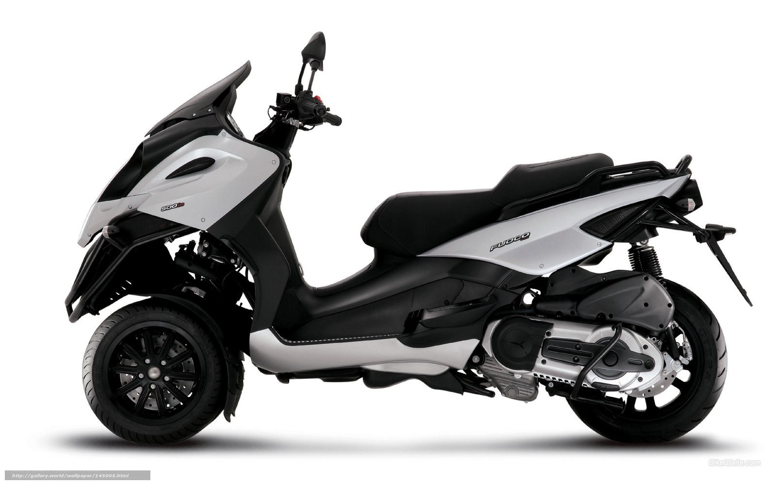 silver and black scooter
