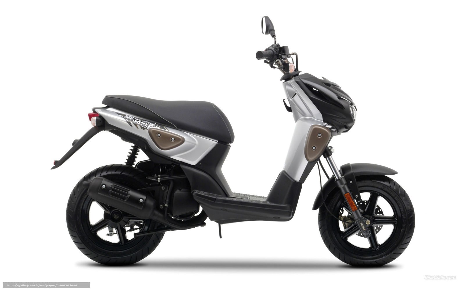 silver and black scooter