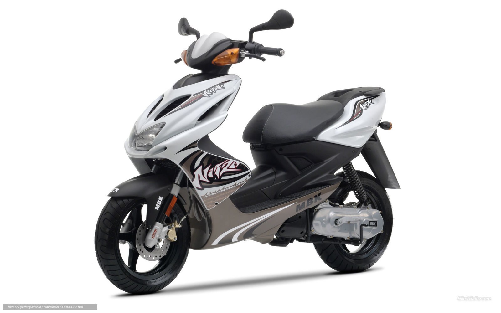 silver and black scooter