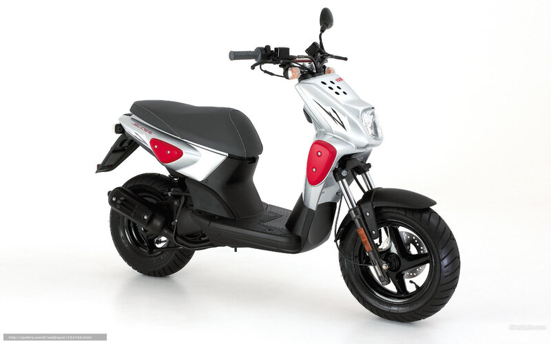 Silver and Black Scooter — Neutral, Photograph, Seat, Handlebars