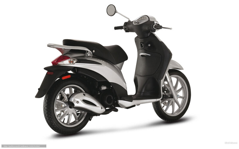 Silver and Black Scooter — Neutral, Photograph, Seat