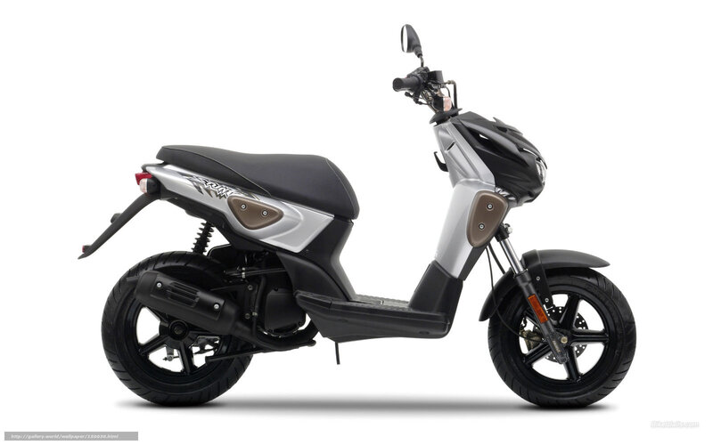Silver and Black Scooter — Neutral, Photograph