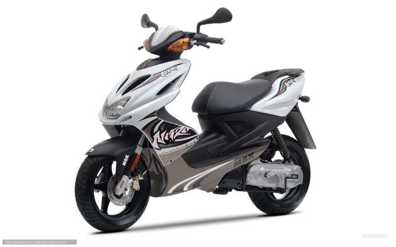 Silver and Black Scooter — White, Neutral, Photograph