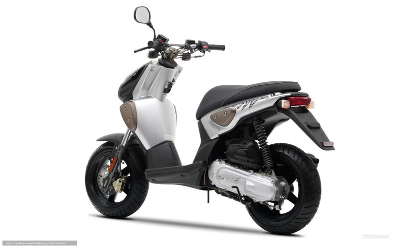Silver and Black Scooter — White, Neutral