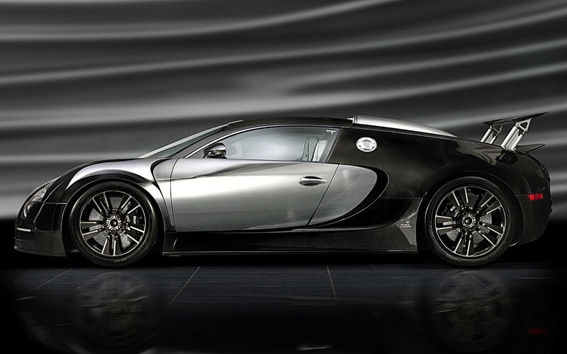 Silver and Black Sports Car