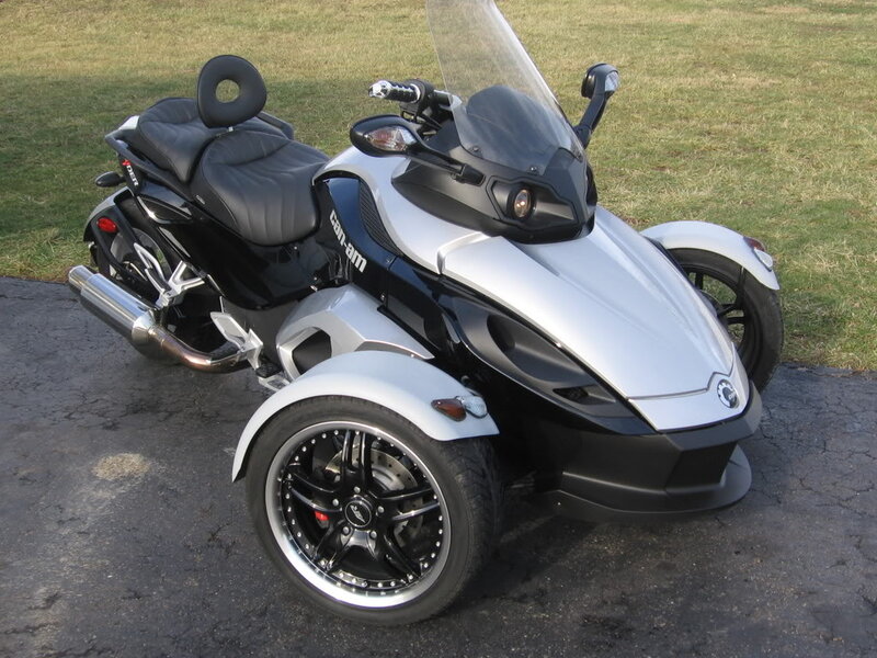 Silver and Black Three-wheeled Motorcycle