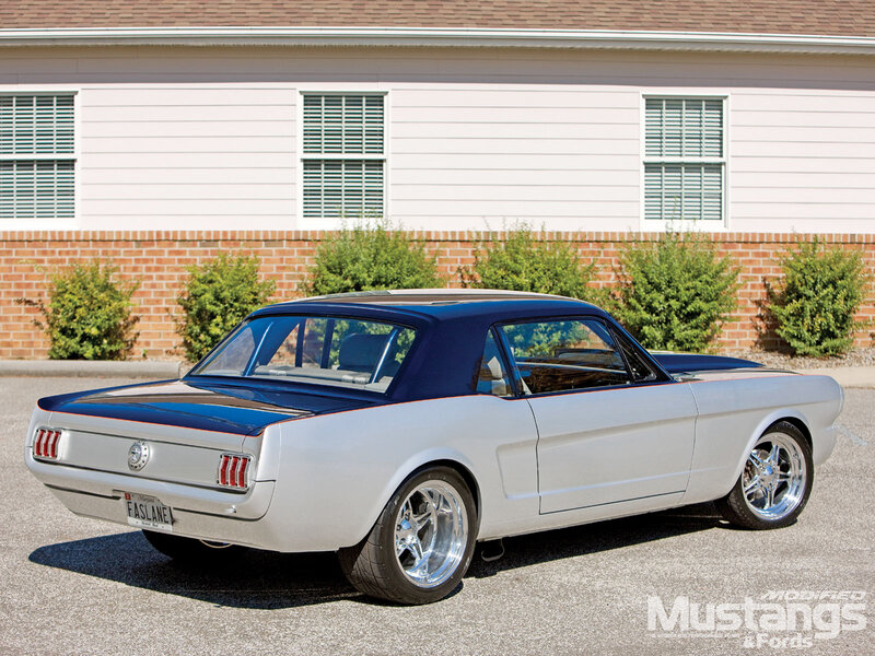 Silver and Blue Classic Car