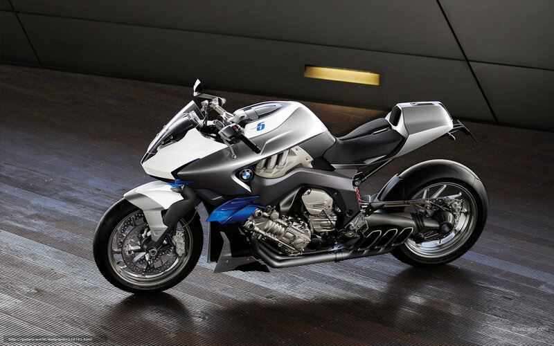 Silver and Blue Motorcycle — Dramatic