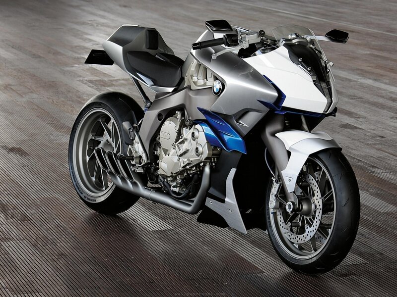 Silver and Blue Motorcycle — Modern, Photograph, Seat, Windshield, Engine