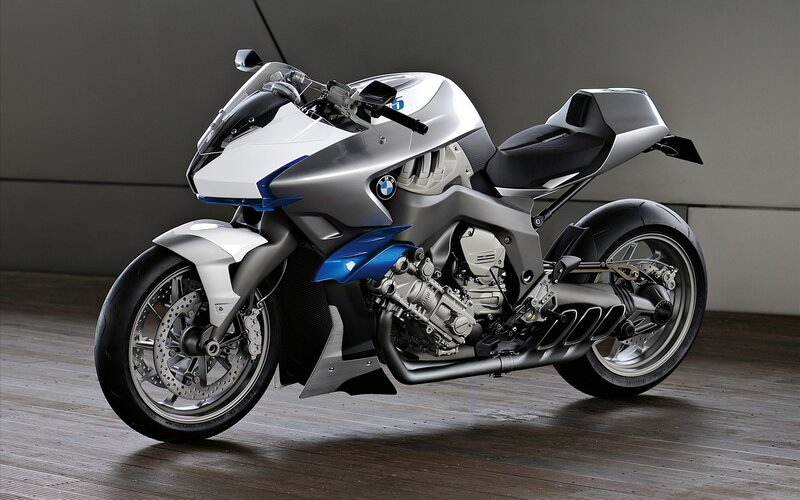 Silver and Blue Motorcycle — Modern, Photograph