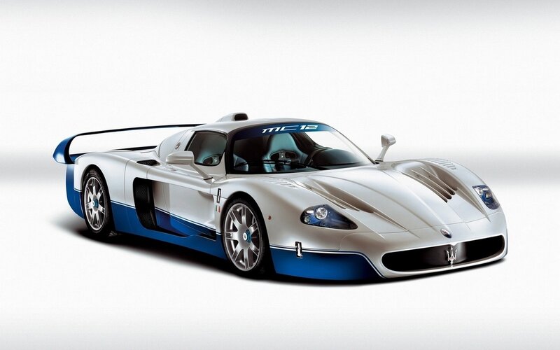 Silver and Blue Race Car — White
