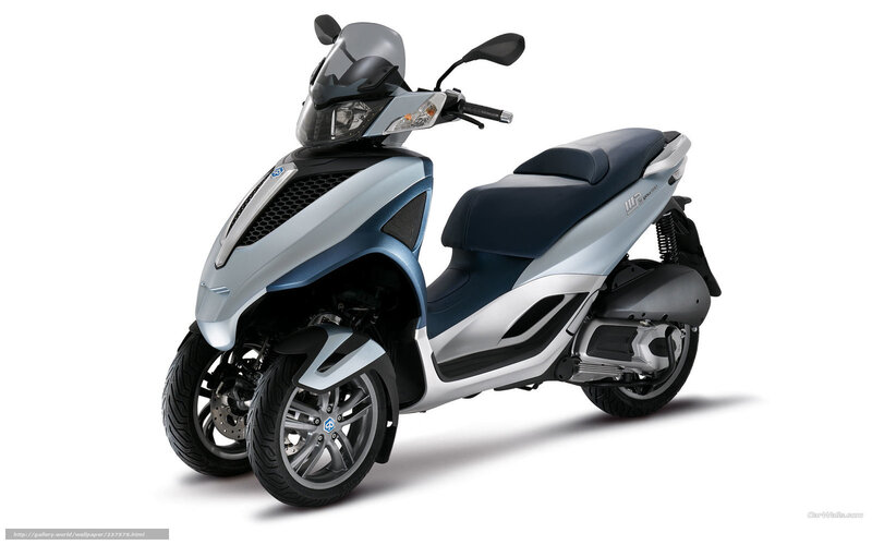 Silver and Blue Scooter — Neutral, Photograph, Windshield