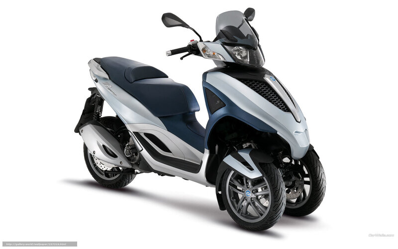 Silver and Blue Scooter — Neutral