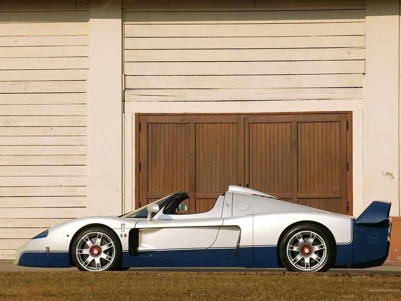 silver and blue sports car