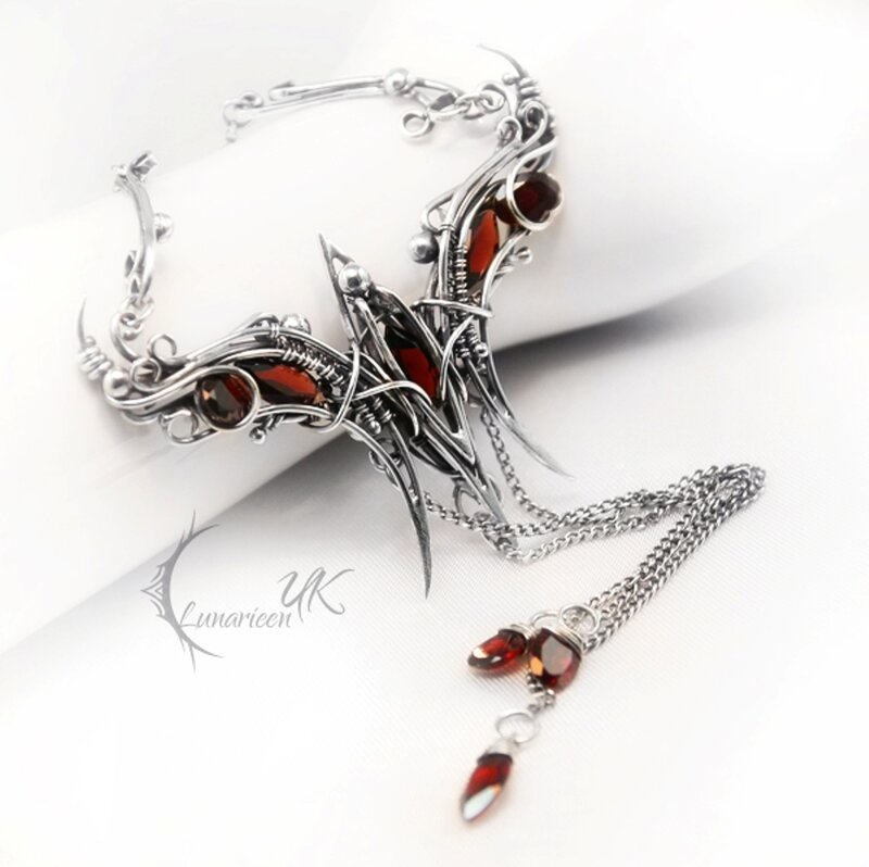 Silver and Garnet Jewelry
