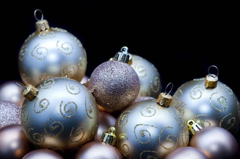 Silver and Gold Ornaments — Dramatic