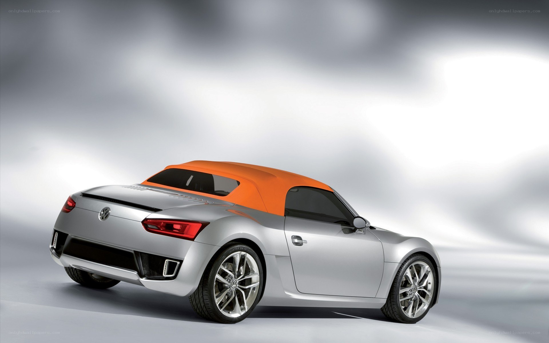 Silver and orange concept car