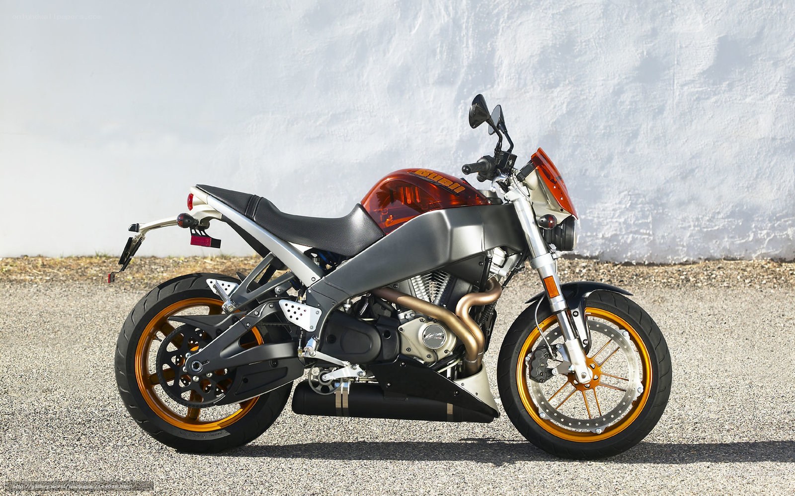 silver and orange motorcycle