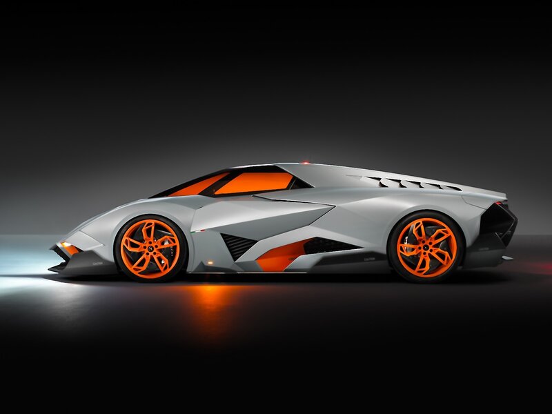 silver and orange sports car
