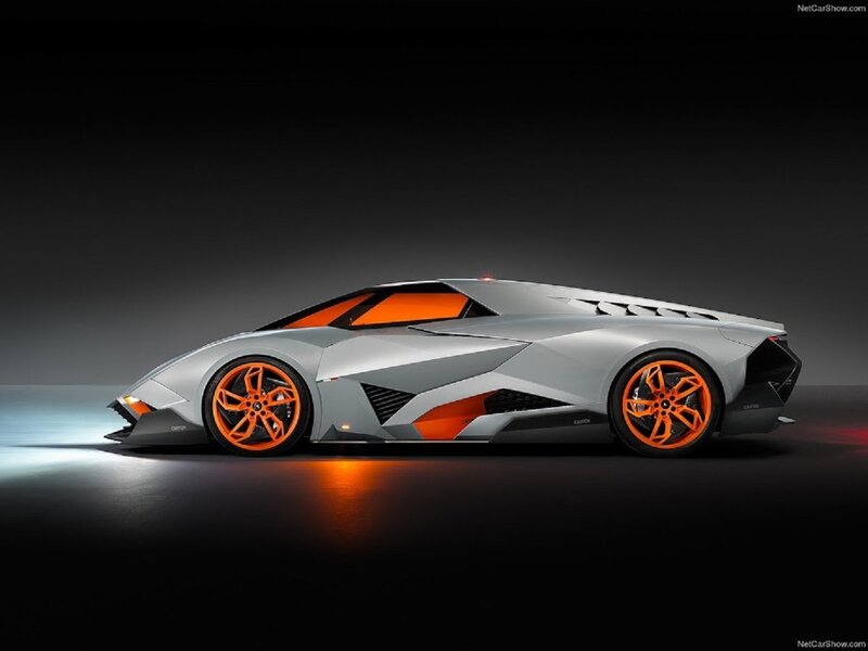 Silver and Orange Sports Car — Dramatic
