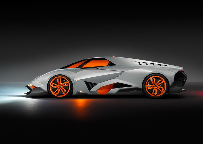 Silver and orange sports car