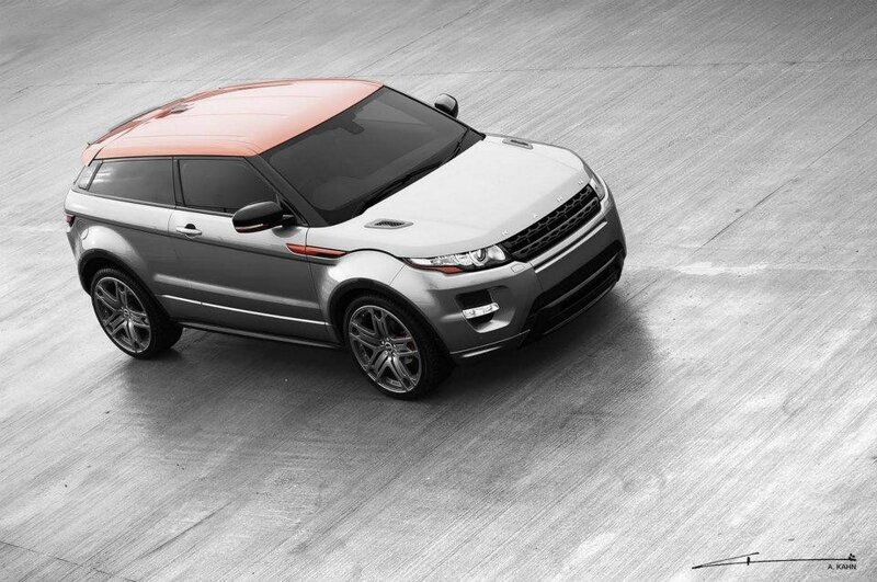 silver and orange SUV