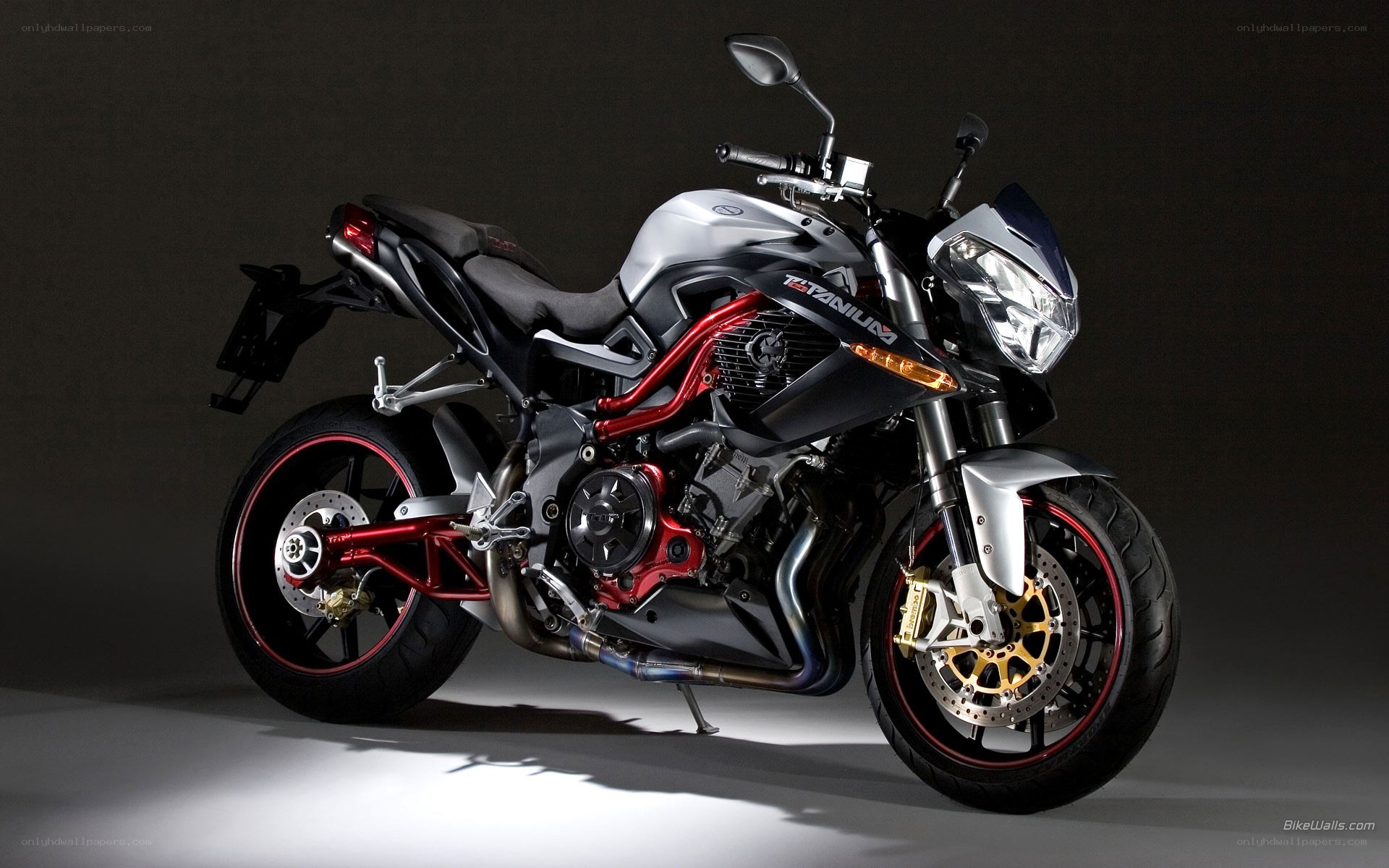 silver and red motorcycle