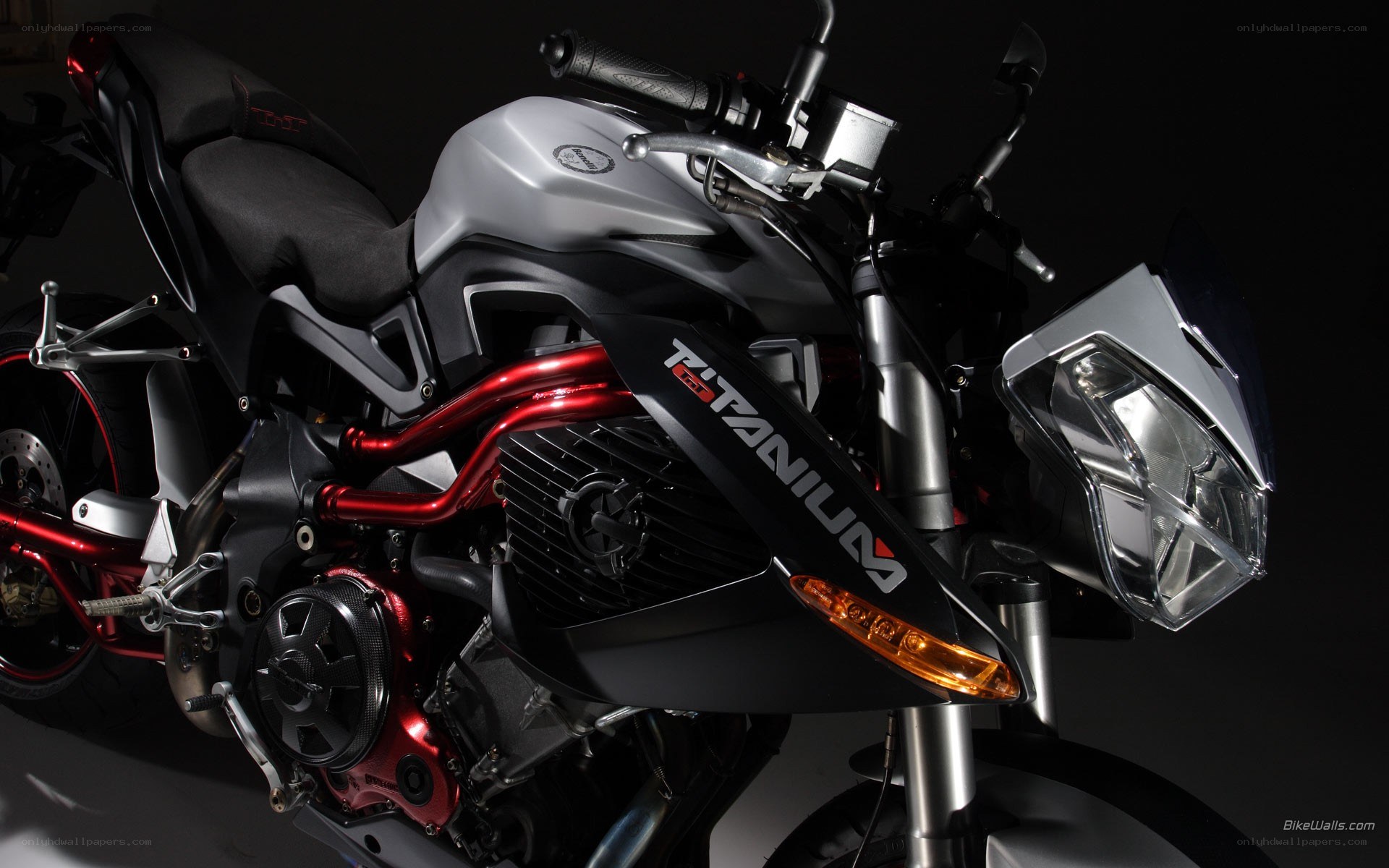 silver and red motorcycle
