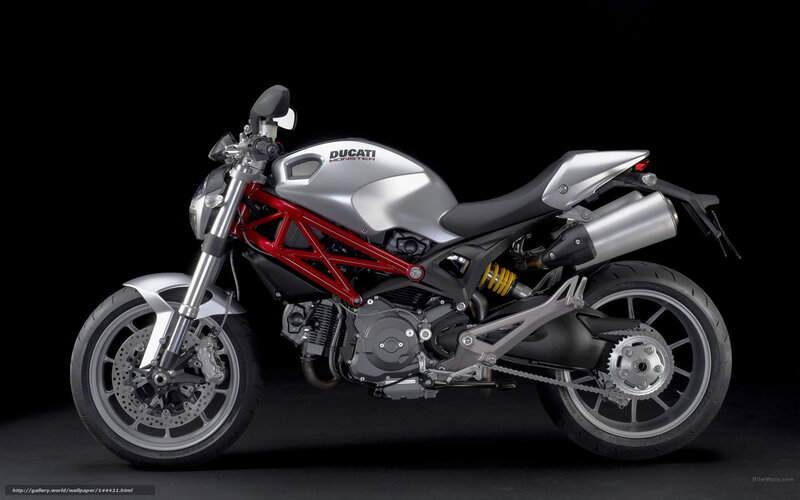 Silver and Red Motorcycle — Dramatic, Photograph