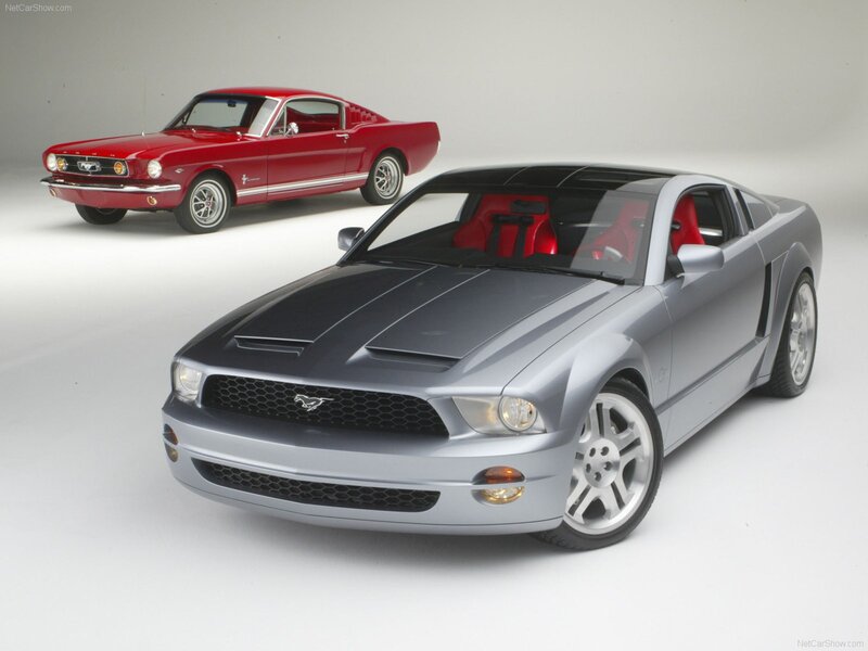 Silver and Red Mustang Cars