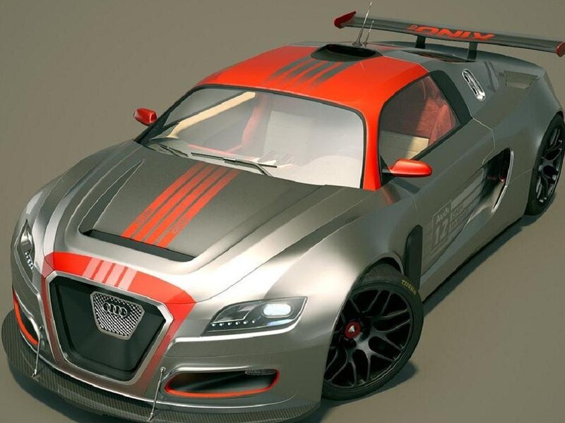 Silver and Red Race Car — Gray, Dynamic