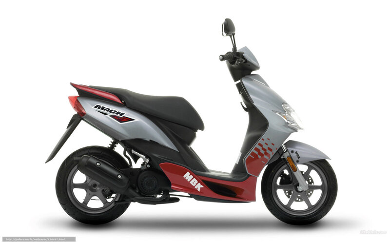 Silver and Red Scooter — Gray