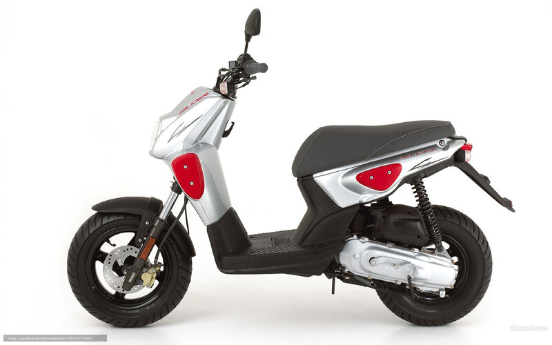 Silver and Red Scooter — Neutral, Photograph, Seat